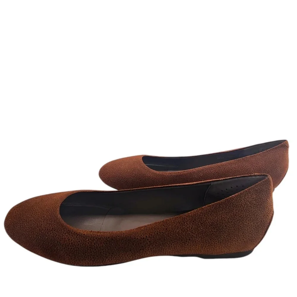 SAS Brown Lacey Slip On Loafers Womens 9W